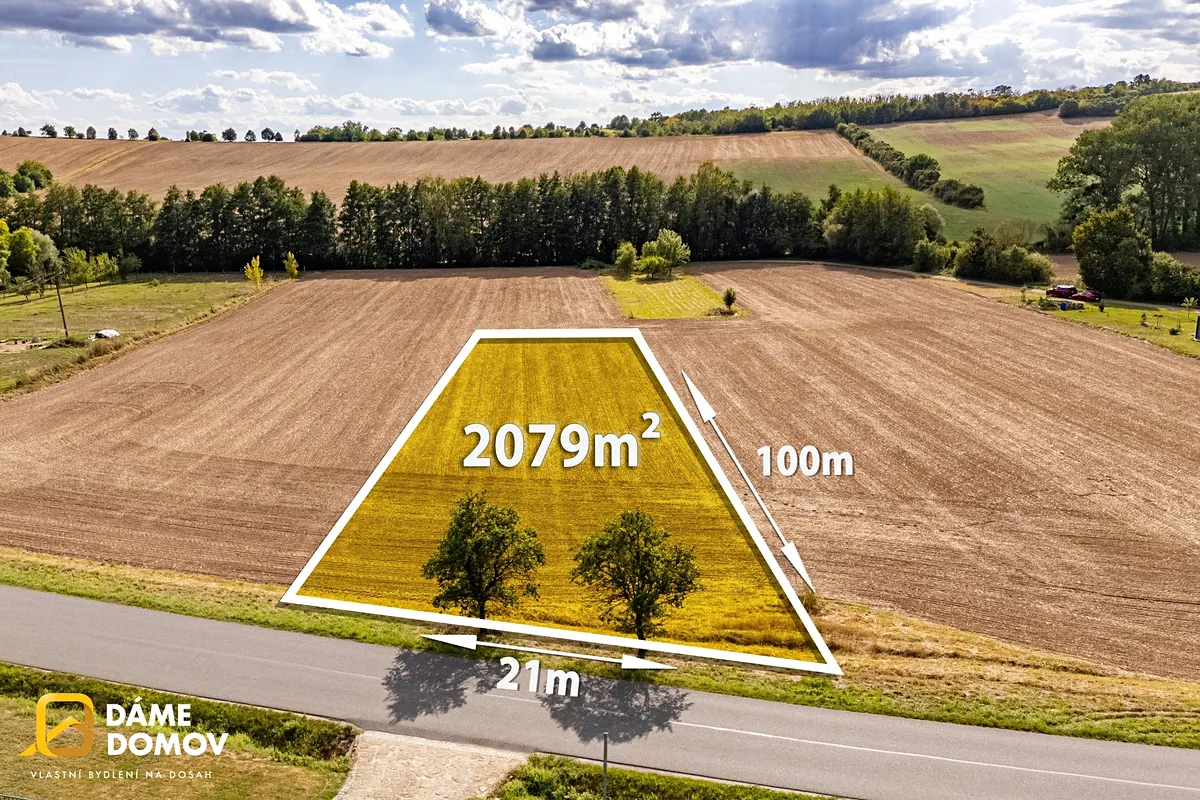 Prodej stavebního pozemku 2079 m²